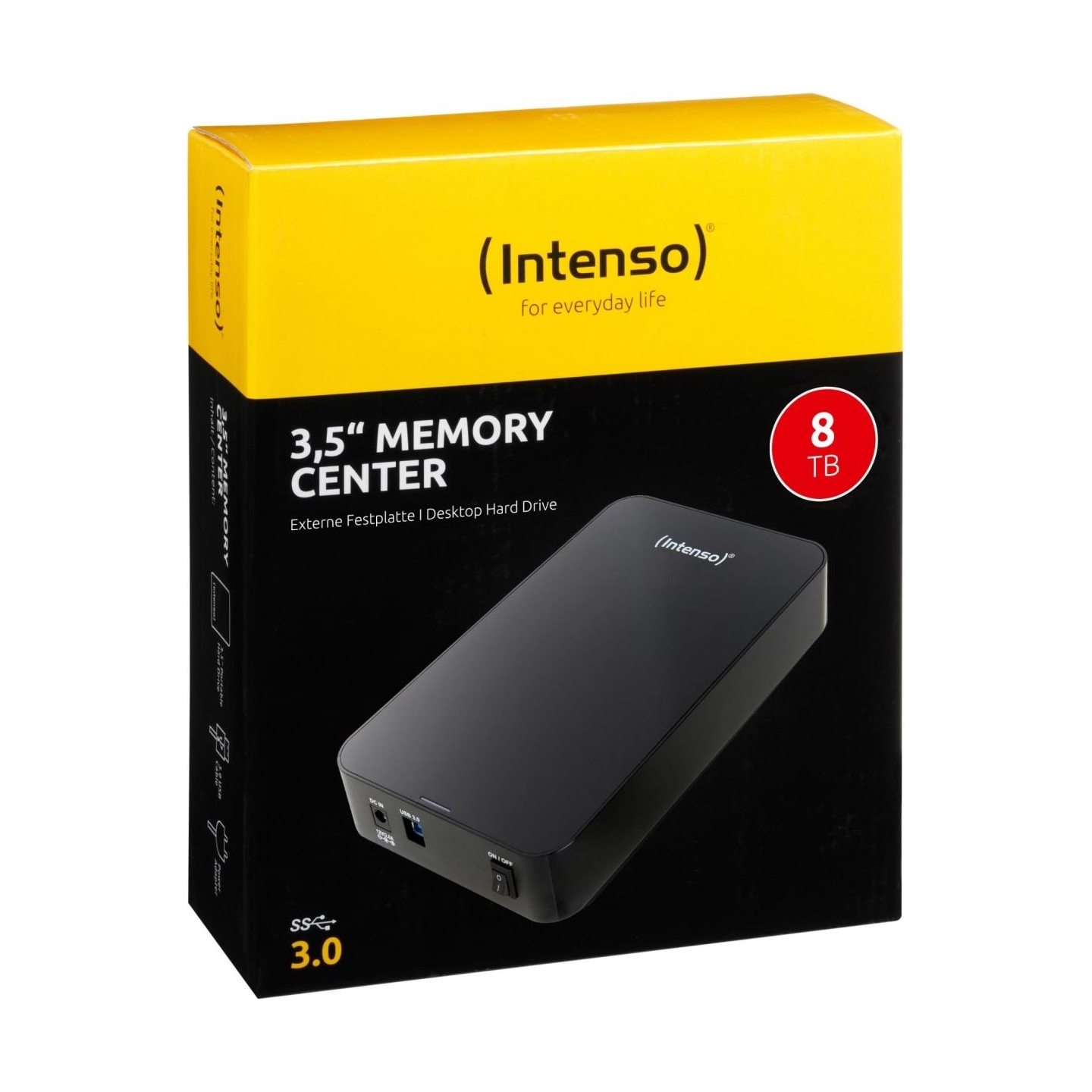 Intenso External HDD|INTENSO|6031516|8TB|USB 3.0|Drives 1|Black|6031516