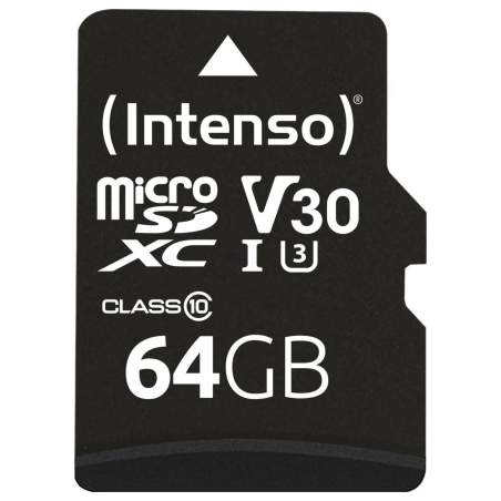 Intenso MEMORY MICRO SDXC 64GB C10/W/ADAPTER 3433490 INTENSO