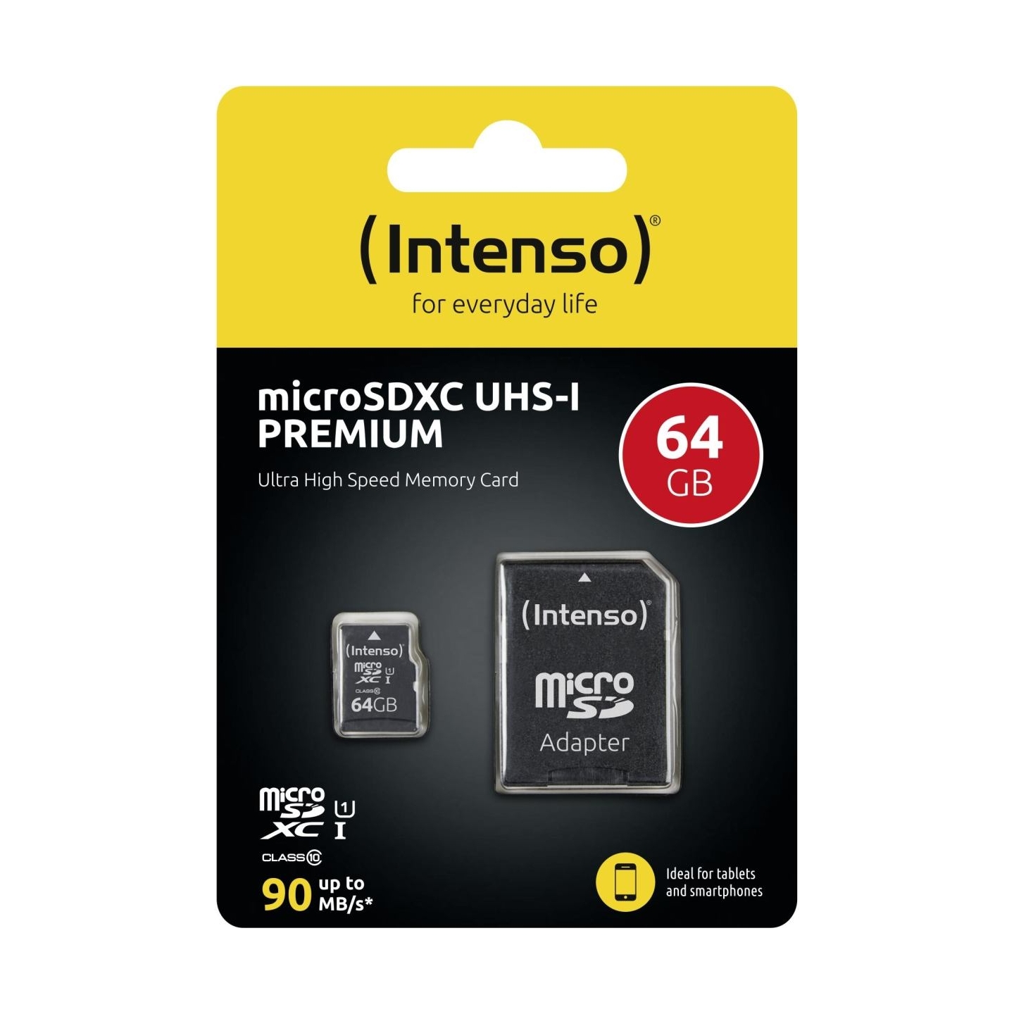 Intenso MEMORY MICRO SDXC 64GB UHS-I/W/ADAPTER 3423490 INTENSO