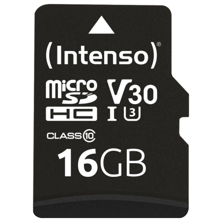 Intenso MEMORY MICRO SDHC 16GB C10/W/ADAPTER 3433470 INTENSO