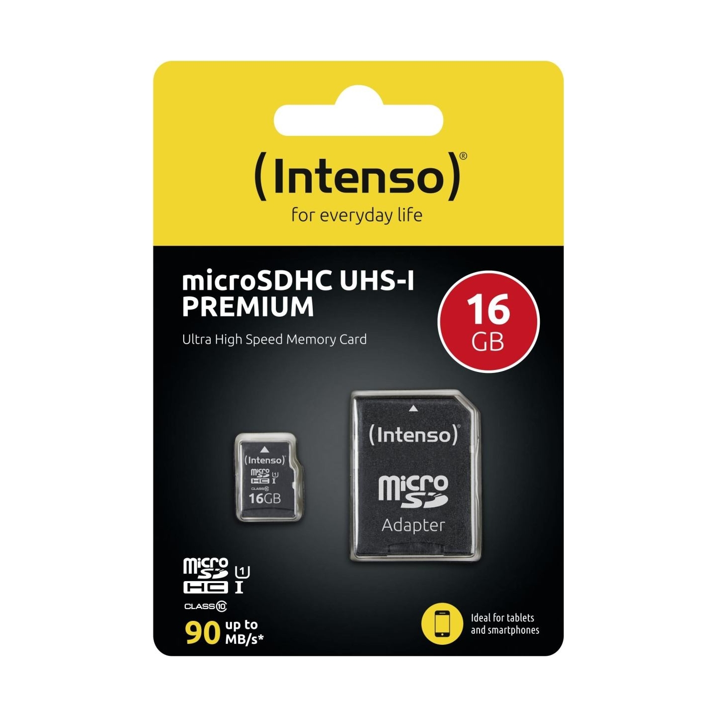 Intenso MEMORY MICRO SDHC 16GB UHS-I/W/ADAPTER 3423470 INTENSO