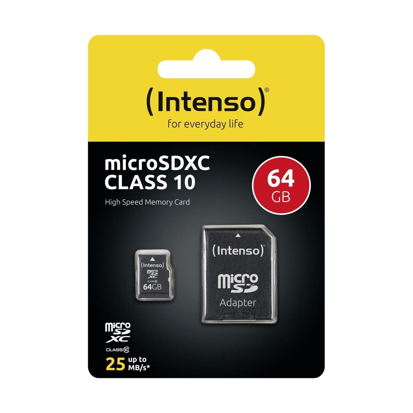 Intenso MEMORY MICRO SDXC 64GB C10/W/ADAPTER 3413490 INTENSO