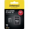 Intenso MEMORY MICRO SDXC 64GB C10/W/ADAPTER 3413490 INTENSO