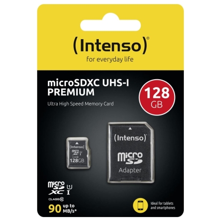 Intenso MEMORY MICRO SDXC 128GB UHS-I/W/ADAPTER 3423491 INTENSO