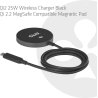 Club3D MOBILE CHARGER QI2 MAGSAFE/25W BLACK CAC-3027 CLUB3D