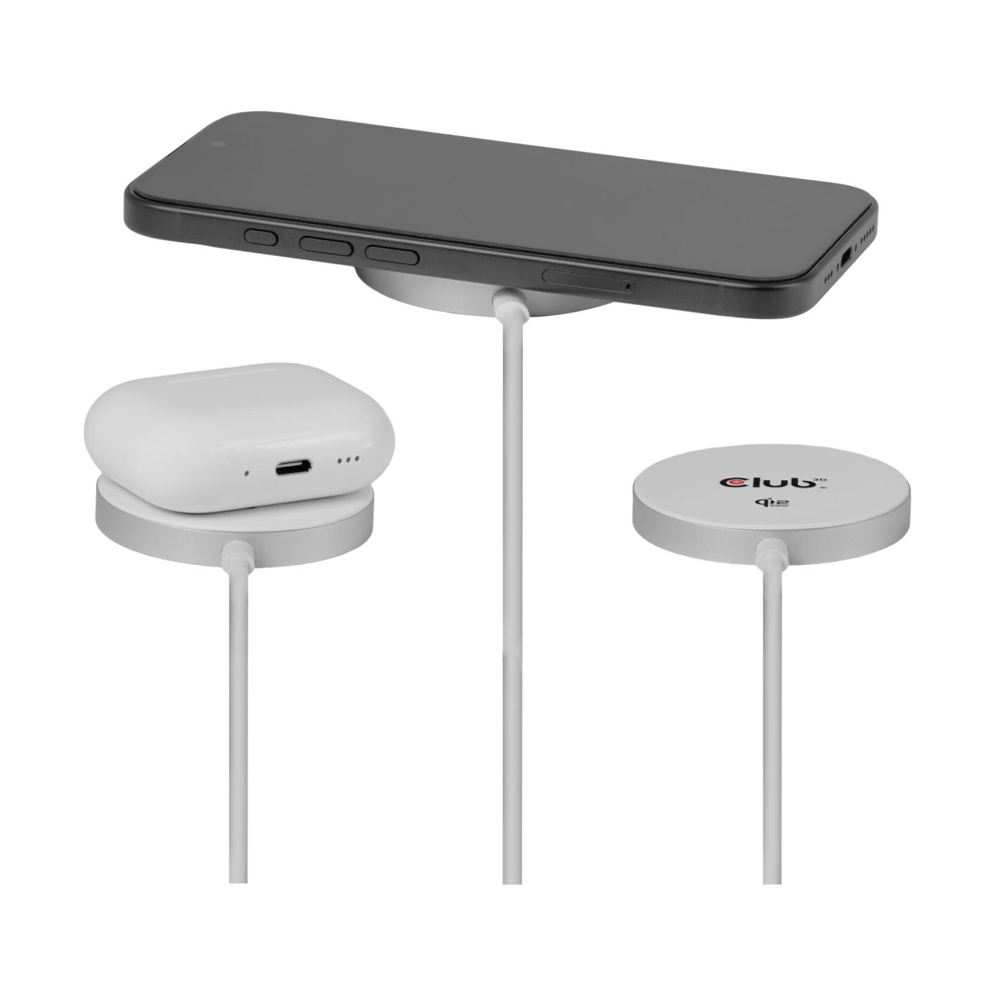 Club3D MOBILE CHARGER QI2 MAGSAFE/25W WH CAC-3026 CLUB3D