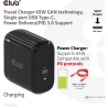 Club3D MOBILE TRAVEL CHARGER USB-C/PPS 65W CAC-1905EU CLUB3D