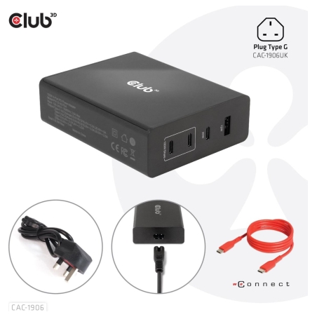 Club3D MOBILE TRAVEL CHARGER USB-C/132W GAN CAC-1906 CLUB3D