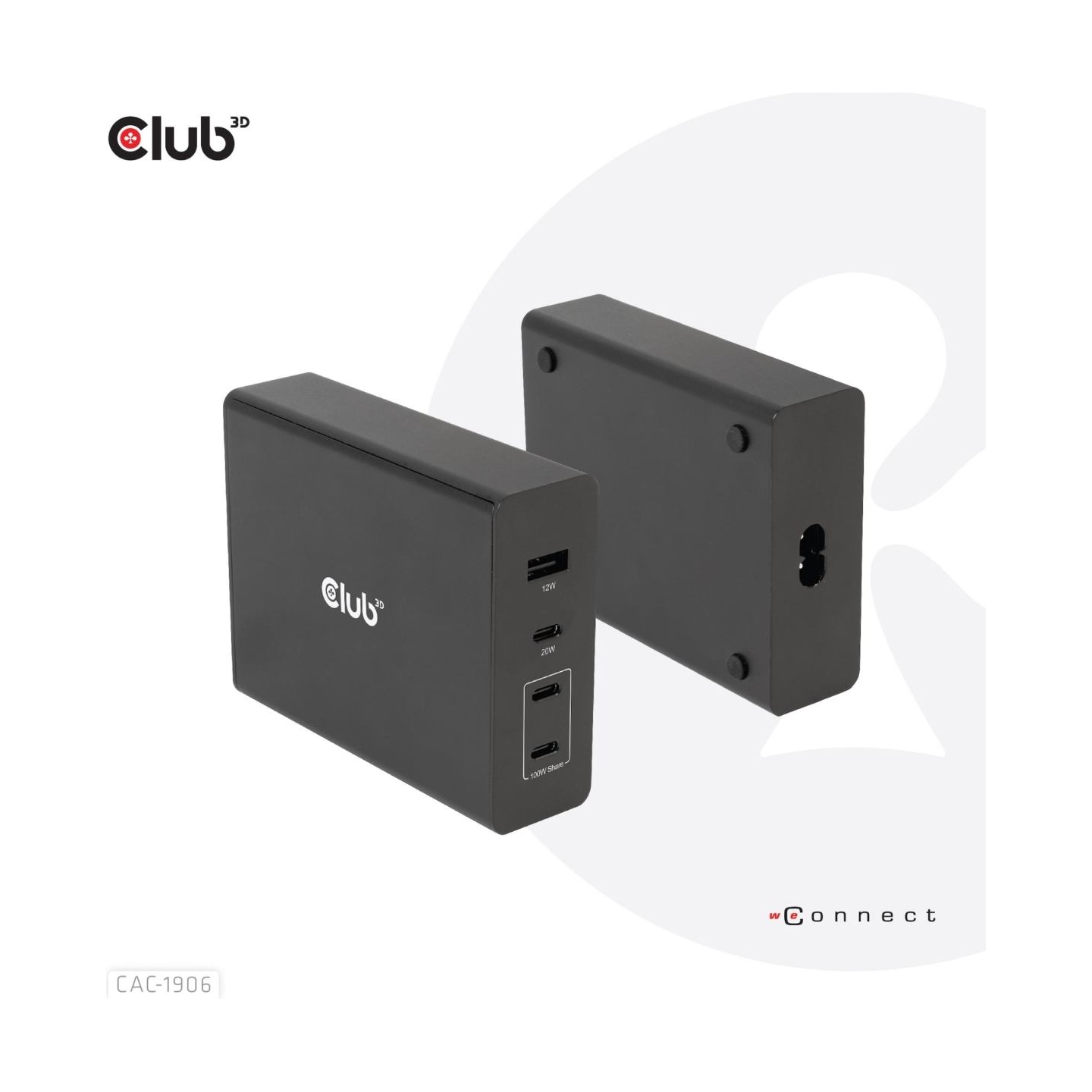 Club3D MOBILE TRAVEL CHARGER USB-C/132W GAN CAC-1906 CLUB3D