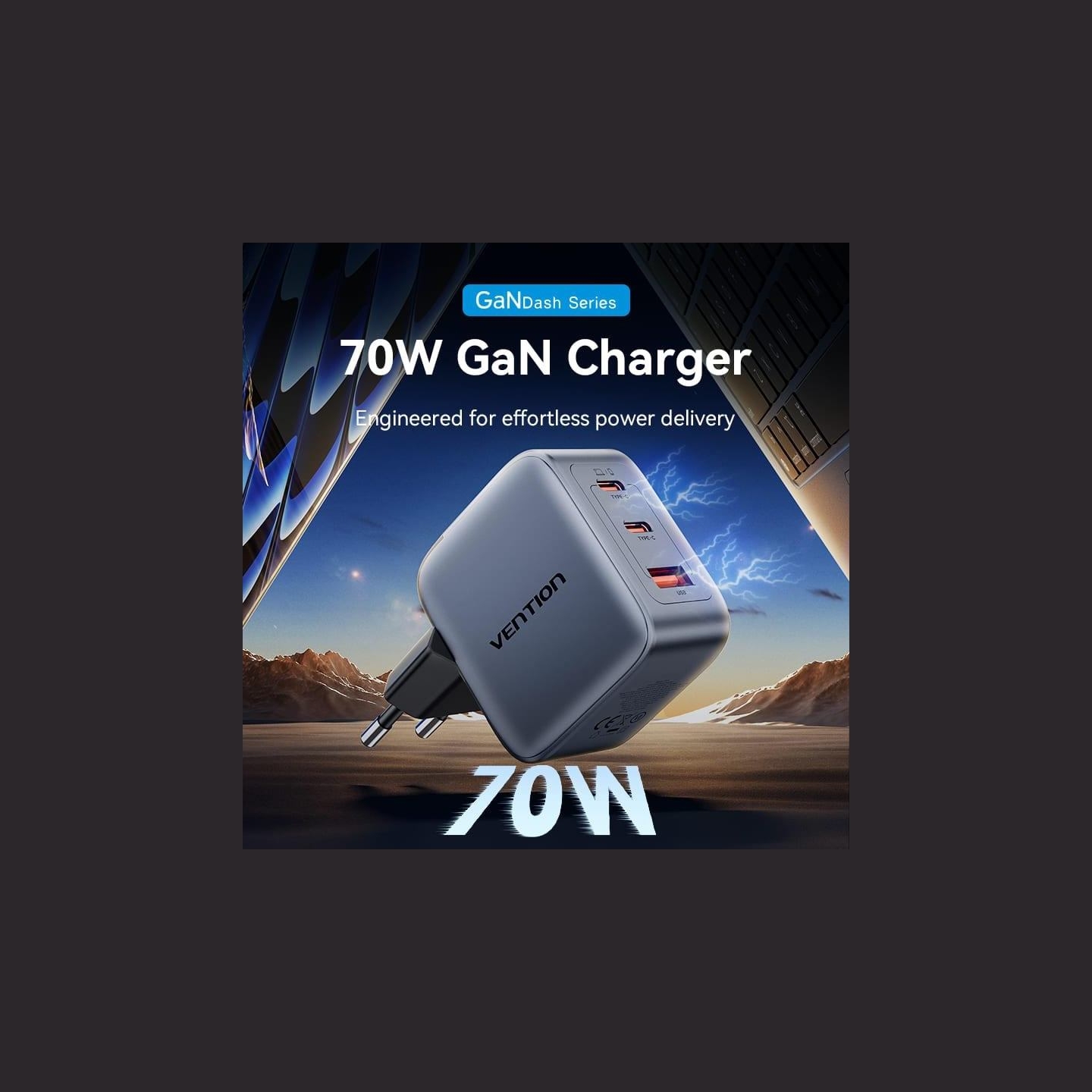 Vention MOBILE CHARGER WALL 3PORT/70W FEXH0-EU VENTION
