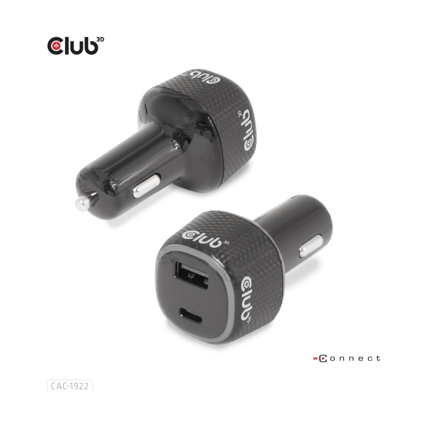 Club3D NB CHARGER CAR USB+USB-C/63W CAC-1922 CLUB3D