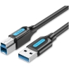Vention CABLE USB3.0 MALE TO MALE/3M BLACK COOBI VENTION