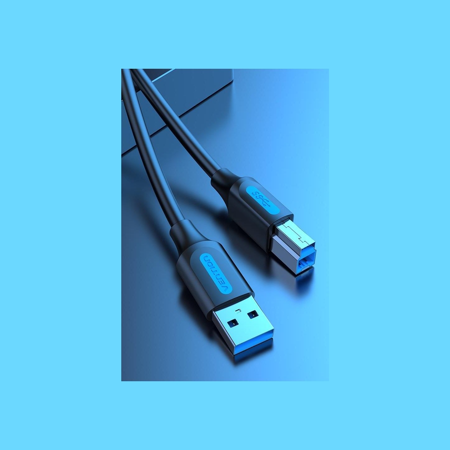 Vention CABLE USB3.0 MALE TO MALE/3M BLACK COOBI VENTION