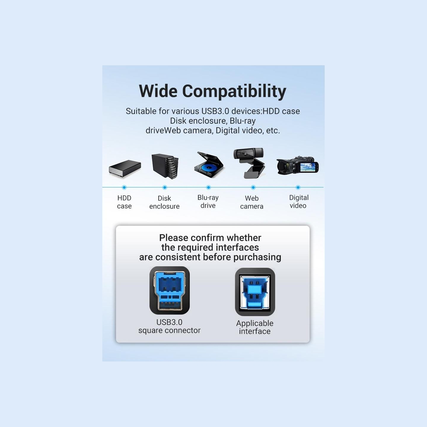 Vention CABLE USB3.0 MALE TO MALE/3M BLACK COOBI VENTION