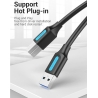 Vention CABLE USB3.0 MALE TO MALE/3M BLACK COOBI VENTION