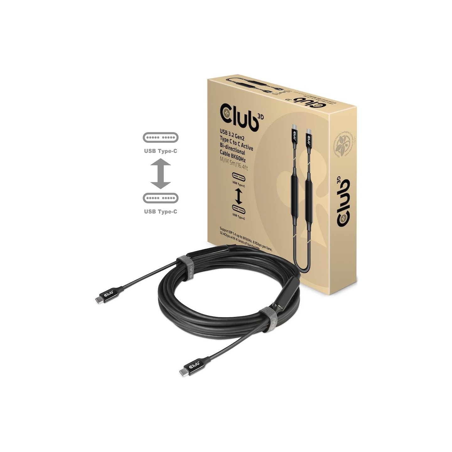Club3D CABLE USB-C TO USB-C 5M/M/M CAC-1535 CLUB3D