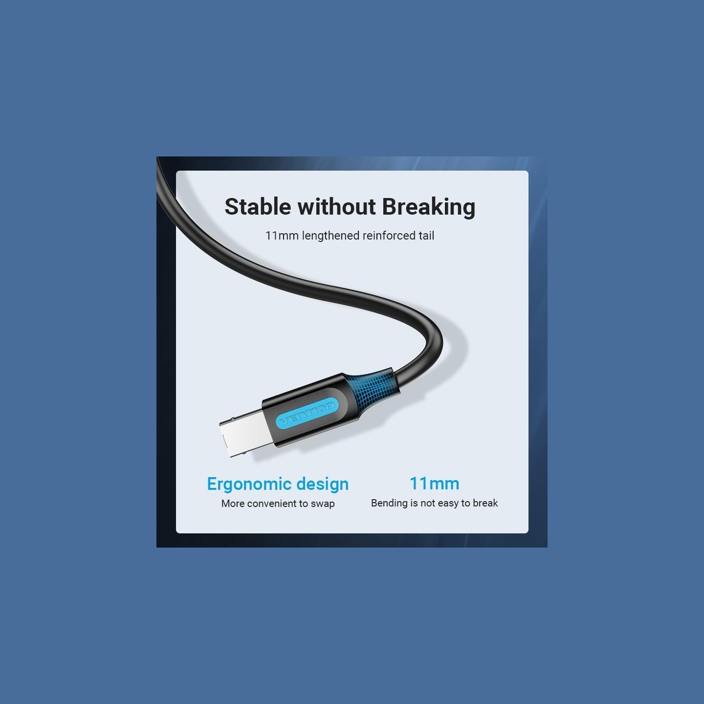 Vention CABLE USB2.0 MALE TO MALE/1.5M BLACK COQBG VENTION