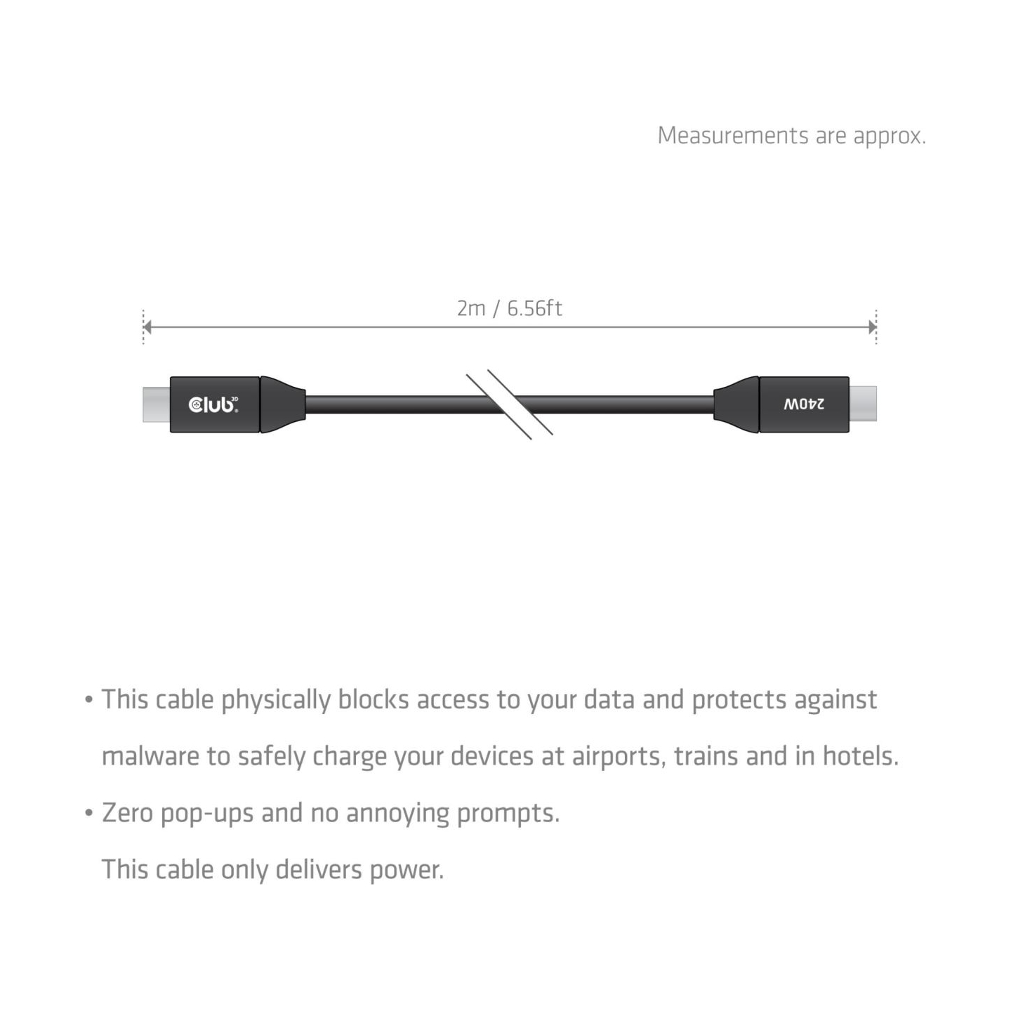 Club3D CABLE USB-C 2M/CAC-2506 CLUB3D