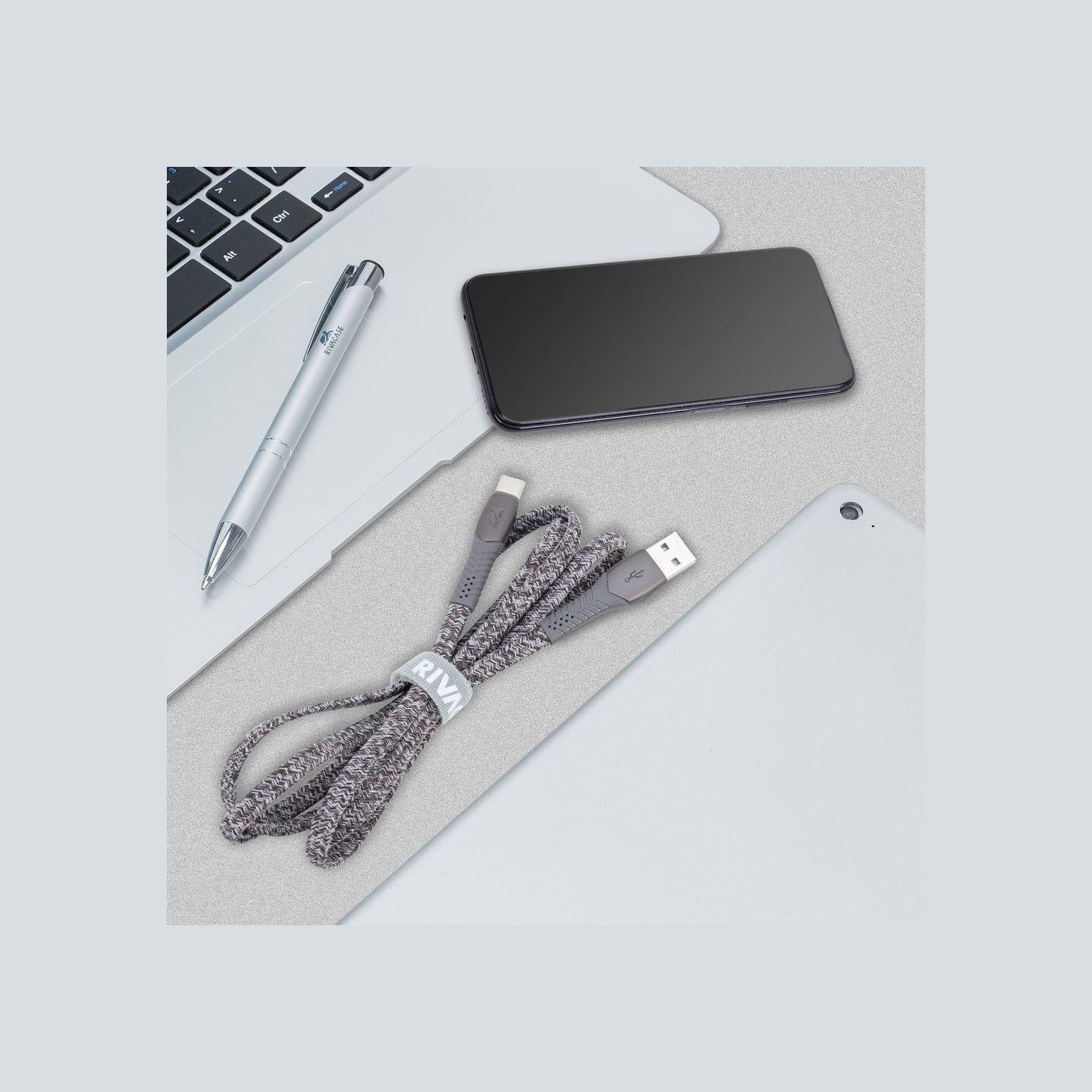 Rivacase CABLE USB-C TO USB2.0 1.2M/GREY PS6102 GR12 RIVACASE