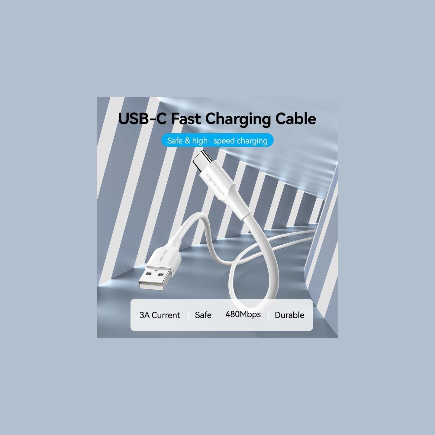 Vention CABLE USB-C TO USB2.0/1.5M WHITE CTHWG VENTION