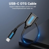 Vention CABLE USB2.0C MALE TO A FEMALE/0.15M BLACK CCSBB VENTION