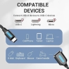 Vention CABLE USB2.0C MALE TO A FEMALE/0.15M BLACK CCSBB VENTION