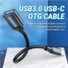 Vention CABLE USB3.1C MALE TO A FEMALE/0.15M BLACK CCVBB VENTION