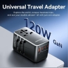 Vention POWER ADAPTER TRAVEL 4PORT/BLACK FJGB0 VENTION