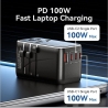 Vention POWER ADAPTER TRAVEL 4PORT/BLACK FJGB0 VENTION