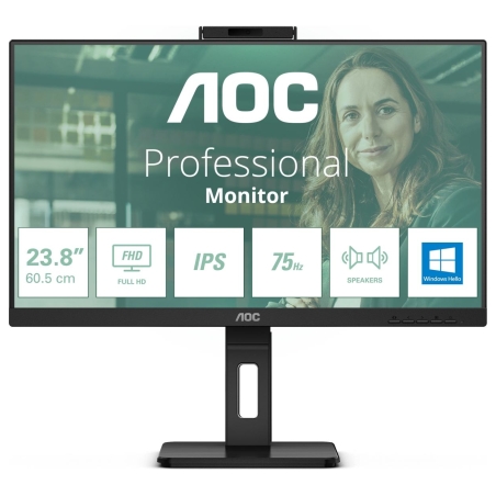 AOC 60.5cm (23.8") 24P3CW 16:09 HDMI+DP+USB-C IPS WebCam retail / 24P3CW