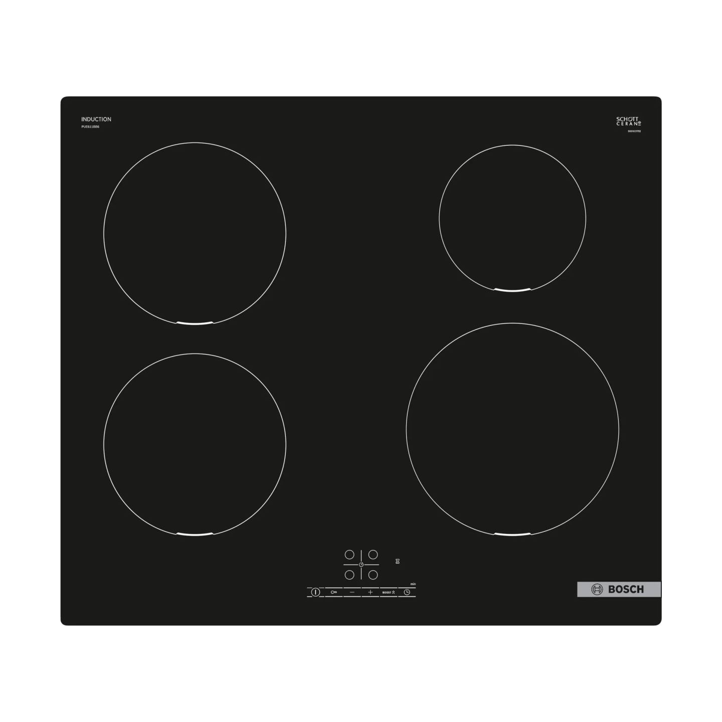 Bosch Induction Hob PUE611BB6E, Width 60 cm, Black / PUE611BB6E