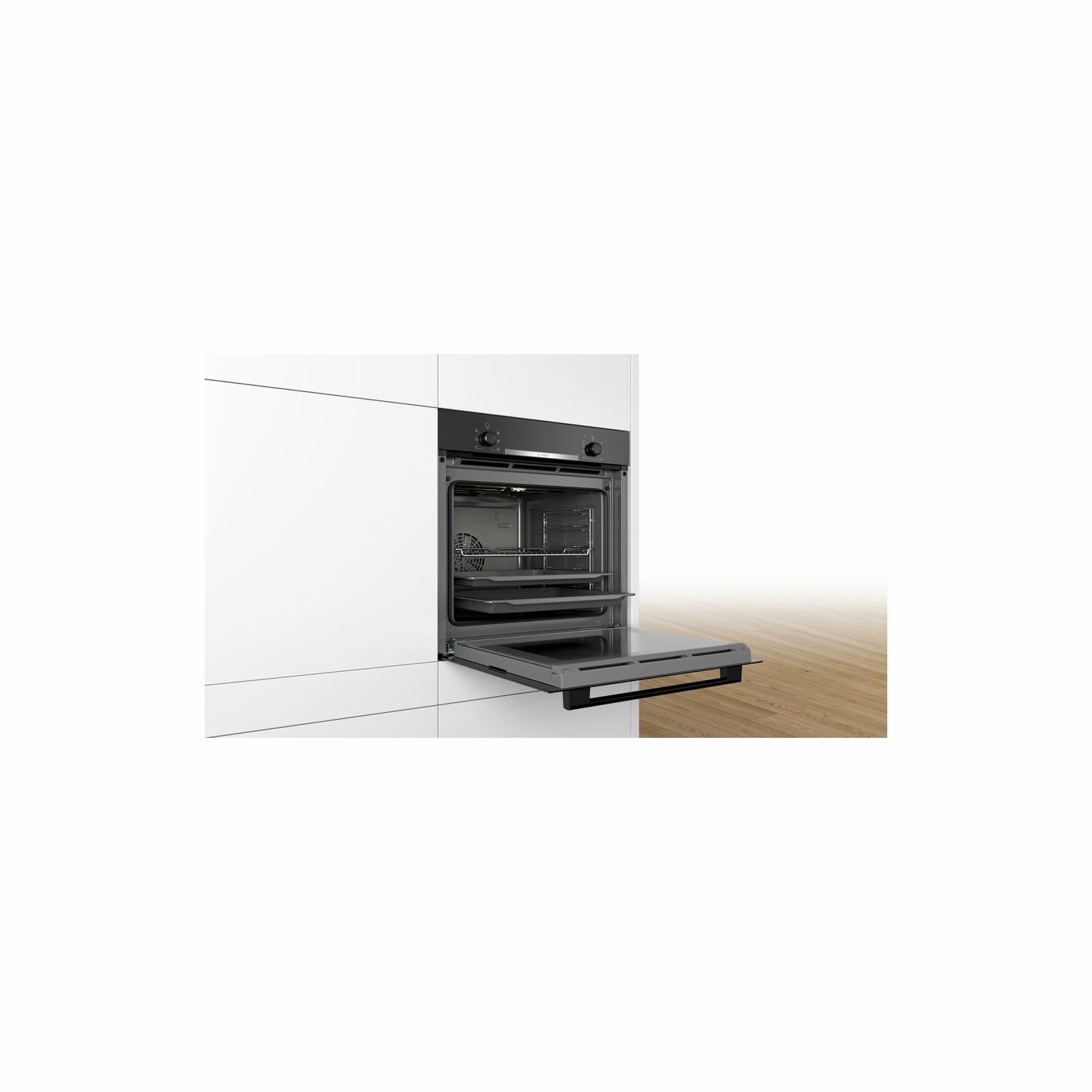 Bosch Oven HBA530BB0S, Width 60cm, Energy class A, EcoClean, Black / HBA530BB0S