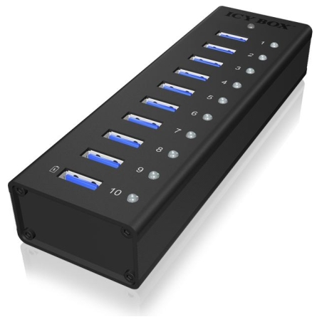 Raidsonic ICY BOX IB-AC6110 10x Port USB 3.0 Hub