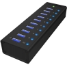 Raidsonic ICY BOX IB-AC6110 10x Port USB 3.0 Hub