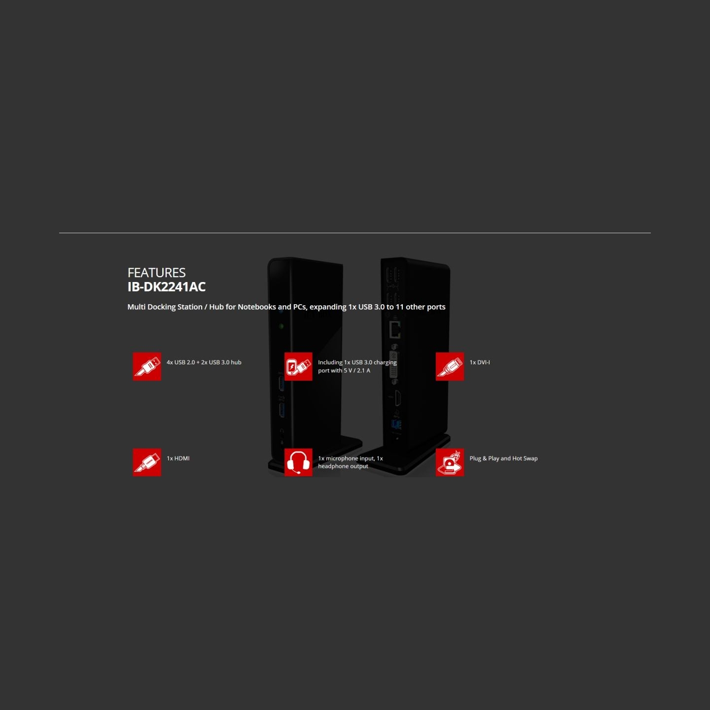 Raidsonic ICY BOX IB-DK2241AC Multi Docking Stat