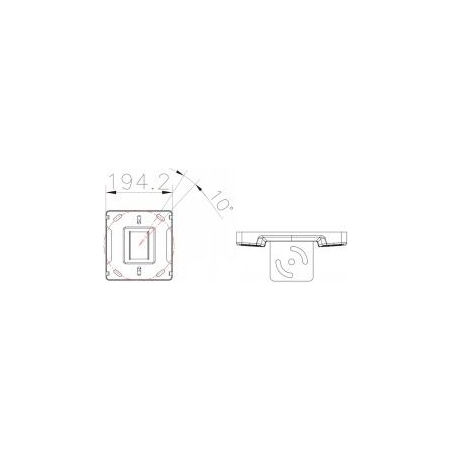 Multibrackets MB PRO SERIES - CEILING PLATE WITH PLASTIC COVER BLACK