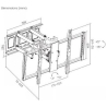 Lh-Group Oy LH-GROUP SWIVELING WALL MOUNT 60-120" MAX 120KG