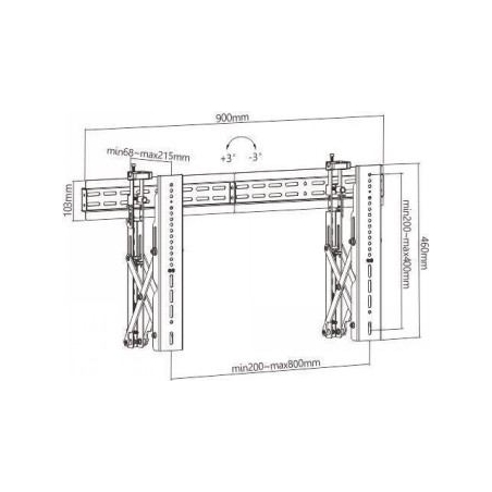 Lh-Group Oy LH-GROUP POP-UP VIDEO WALL MOUNT MAX.45KG 800X400