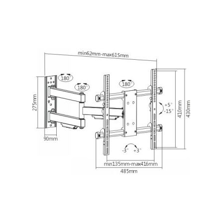 Lh-Group Oy LH-GROUP WALL MOUNT WITH TURN 32-55"