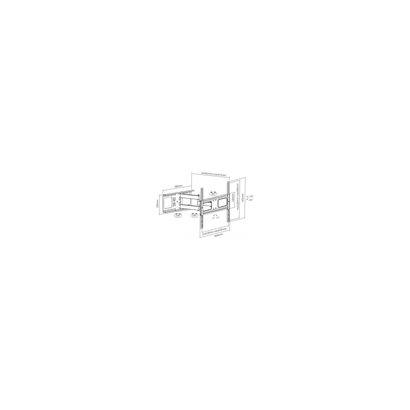 Lh-Group Oy LH-GROUP WALL MOUNT WITH TURN 37-70" TILT