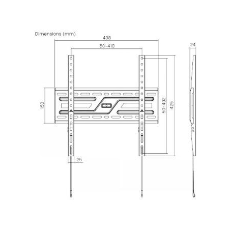 Lh-Group Oy LH-GROUP SEINÄTELINE 32-75" 75KG FIXED