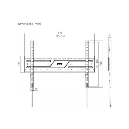 Lh-Group Oy LH-GROUP SEINÄTELINE 32-86" 75KG FIXED