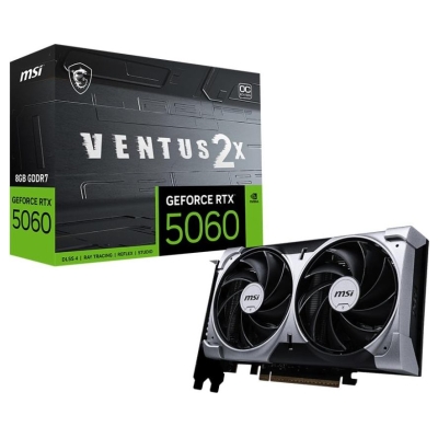 MSI GeForce RTX 5060 8G VENTUS 2X OC | NVIDIA | 8 GB | GeForce RTX 5060 | GDDR7 | HDMI ports quantity 1 | PCI Express Gen 5 x16