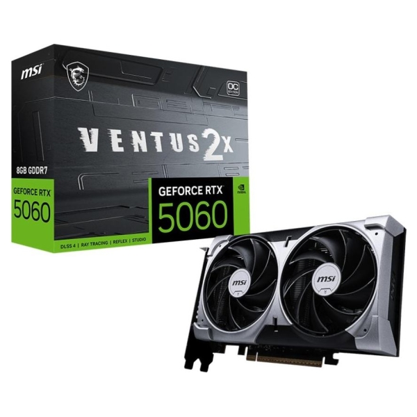 MSI GeForce RTX 5060 8G VENTUS 2X OC | NVIDIA | 8 GB | GeForce RTX 5060 | GDDR7 | HDMI ports quantity 1 | PCI Express Gen 5 x16