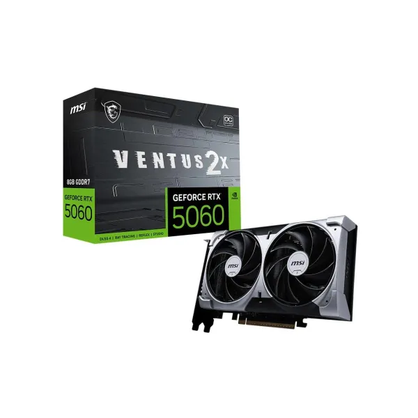 MSI GeForce RTX 5060 8G VENTUS 2X OC | NVIDIA | 8 GB | GeForce RTX 5060 | GDDR7 | HDMI ports quantity 1 | PCI Express Gen 5 x16