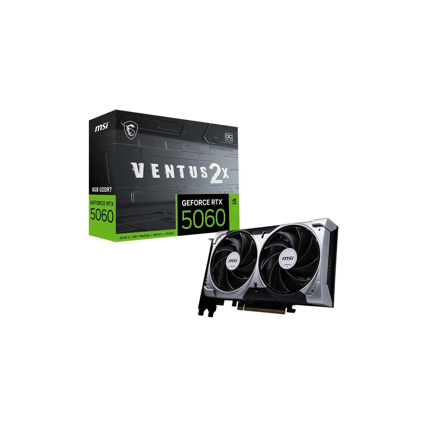 MSI GeForce RTX 5060 8G VENTUS 2X OC | NVIDIA | 8 GB | GeForce RTX 5060 | GDDR7 | HDMI ports quantity 1 | PCI Express Gen 5 x16