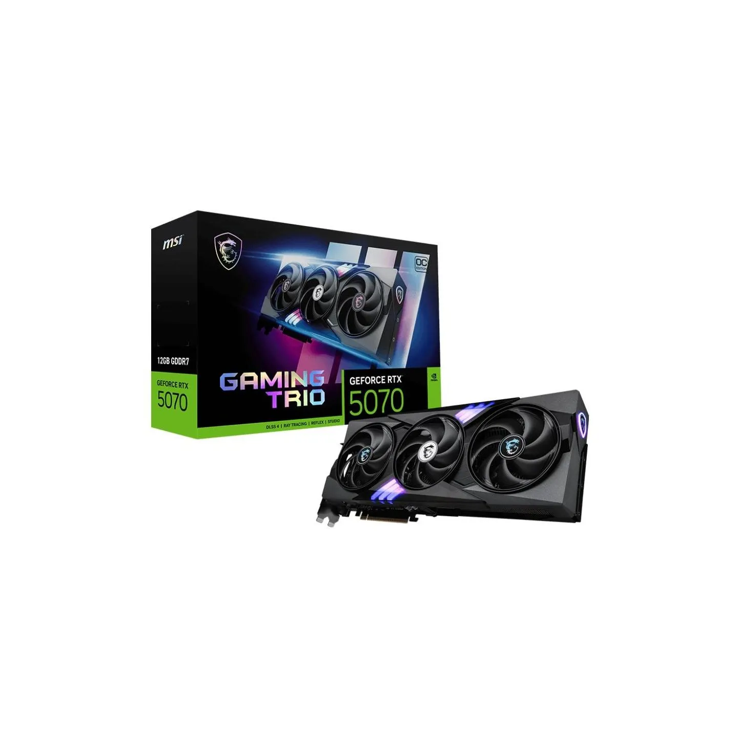 MSI Graphics Card|MSI|NVIDIA GeForce RTX 5070|12 GB|GDDR7|192 bit|PCIE 5.0 16x|Triple slot Fansink|1xHDMI|3xDisplayPort|RTX50701
