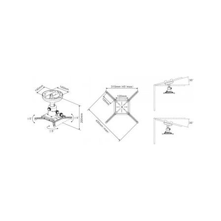 Multibrackets MB PROJECTOR CEILING MOUNT 200