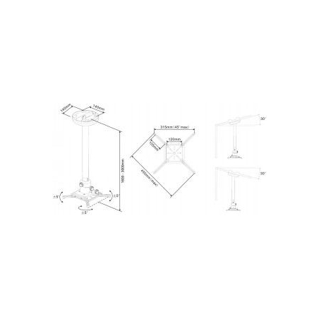 Multibrackets MB PROJECTOR CEILING MOUNT 1600-3000