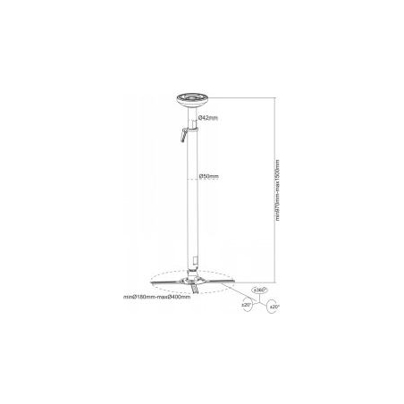 Multibrackets MB PROJECTOR MOUNT HD 970-1500MM